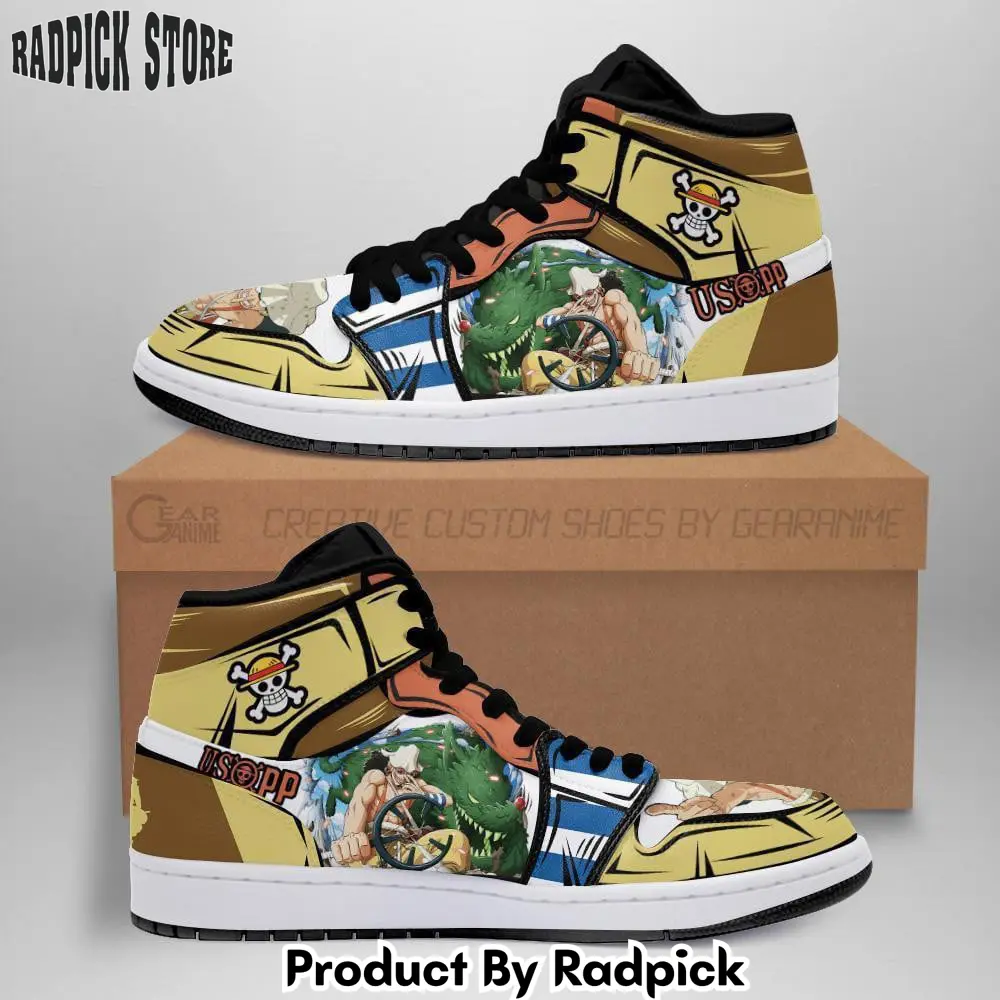 Usopp air jordan high top sneakers anime  rp0353627